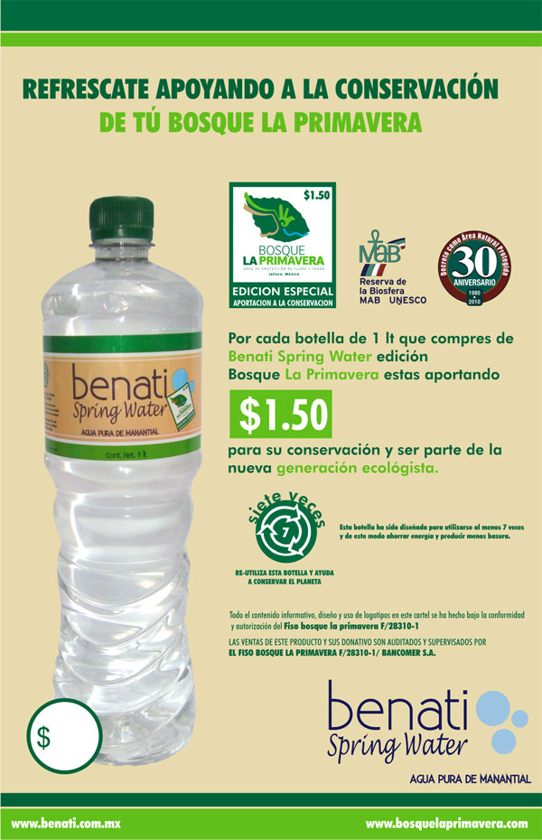 refréscate y apoya al bosque